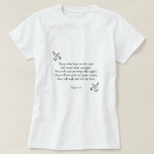 Camiseta Bella Biblia Motivadora Verse Isaiah 40:31