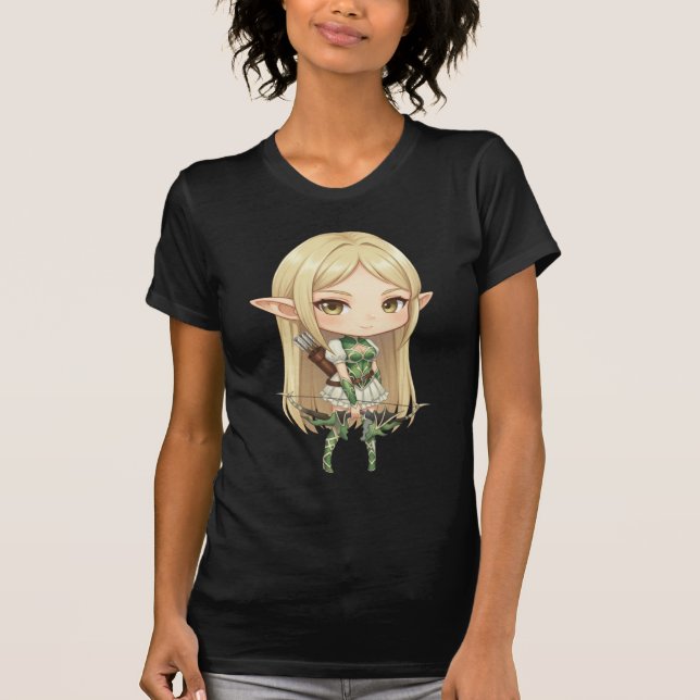 Camiseta Bella+Canvas Atirador Chibi [F] (Anverso)