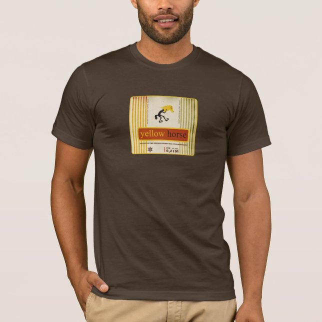 Camiseta Bella Canvas Brown de los hombres de caballos amar (Anverso)