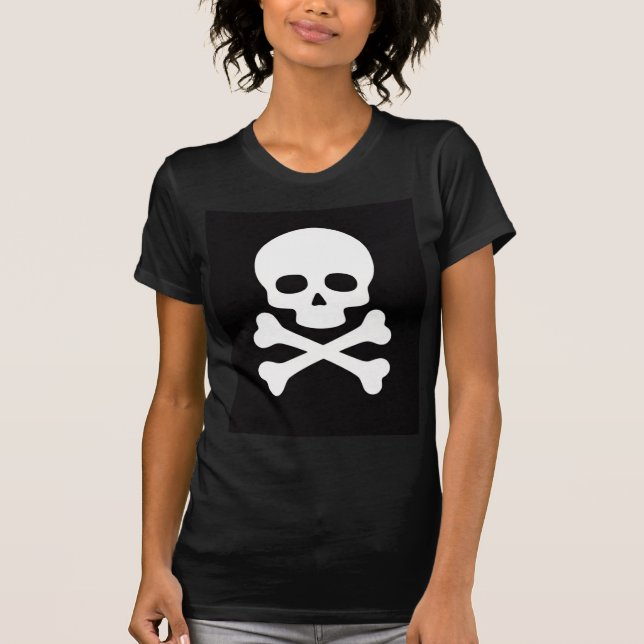 Camiseta Bella+Canvas Caveira e Ossos Minimalista (Anverso)