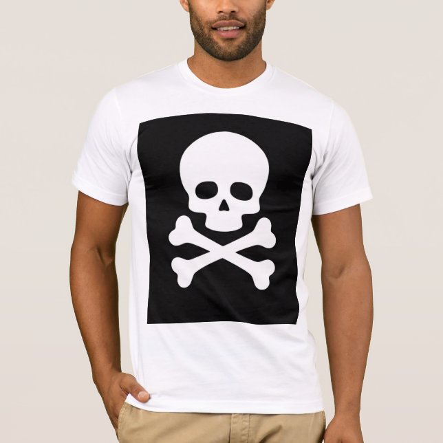 Camiseta Bella+Canvas Caveira e Ossos Minimalista (Anverso)
