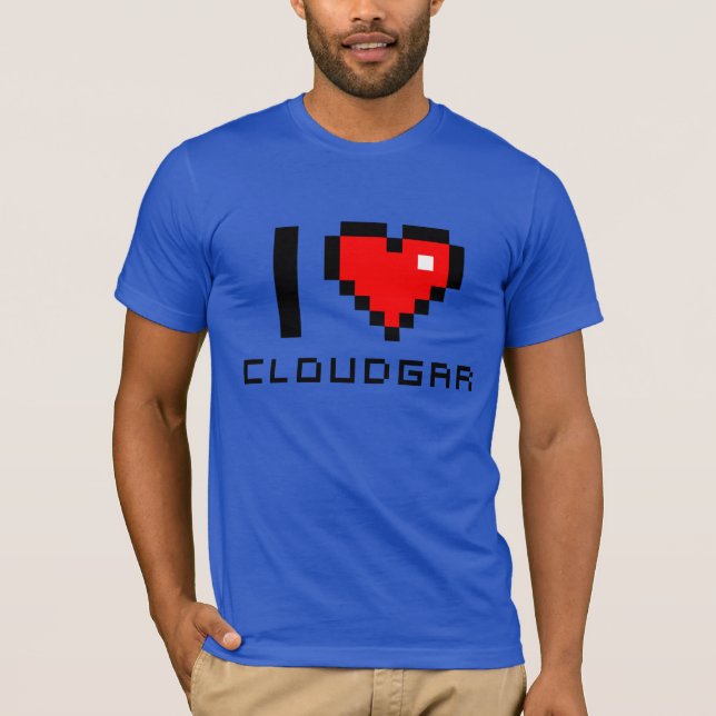 Camiseta Bella Canvas I love CLOUDGAR (Anverso)
