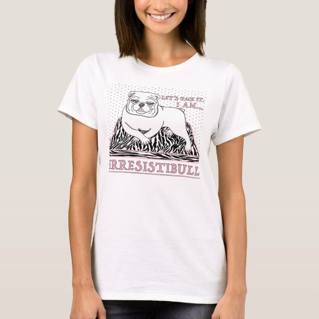 Camiseta Bella de las mujeres de Irresistabull+Top cuadrado (Anverso)