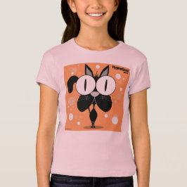 Camiseta Bella de los chicas del gato negro cupo la