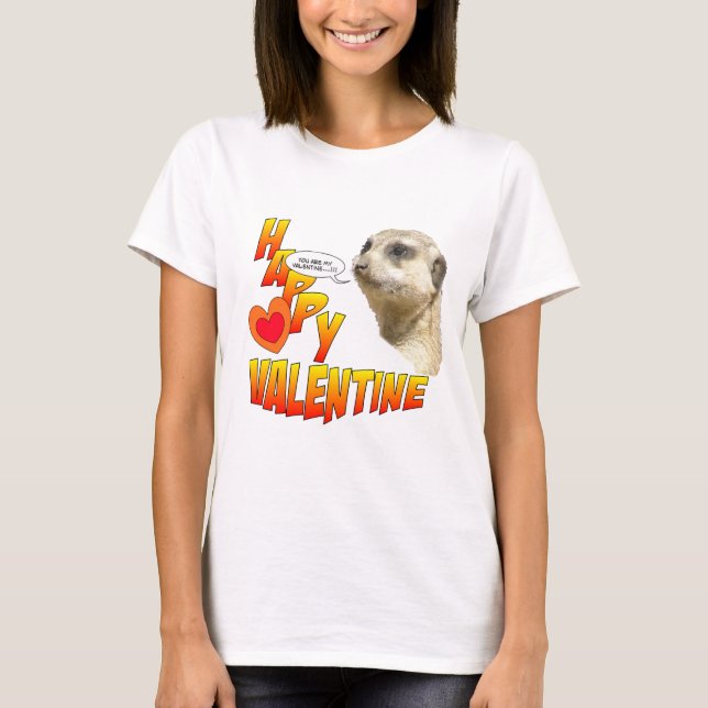 Camiseta Bella de San Valentín Meerkat (Anverso)