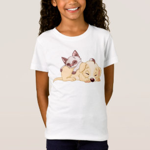Camiseta Bella del perrito/de los chicas el dormir cupo la