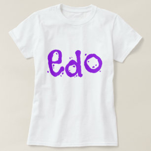 Camiseta Bella Edo Púrpura y Blanco
