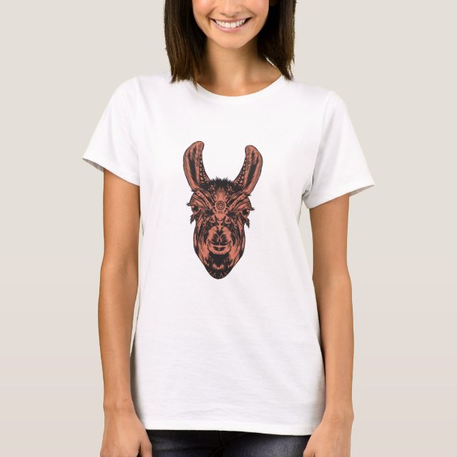 Camiseta Bella Llama Marrón (Anverso)