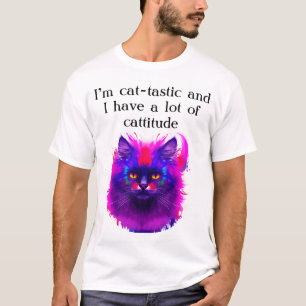 Camiseta Bella pintura de gato colorida