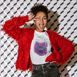 Camiseta Bella pintura de gato colorida