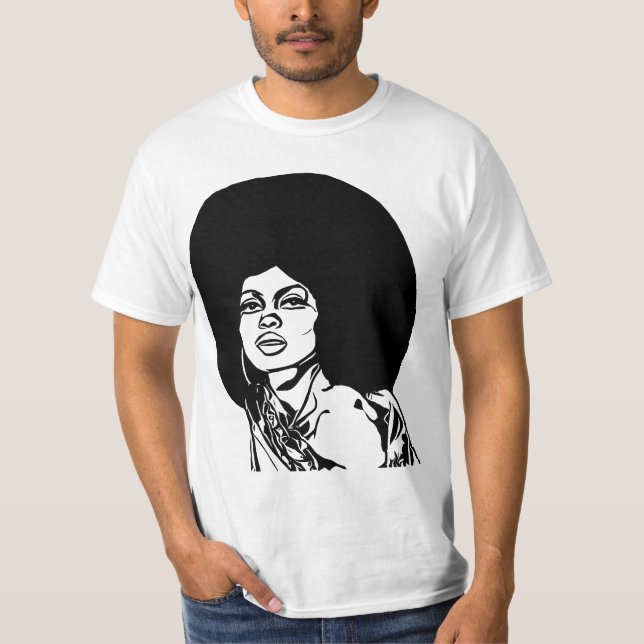 Camiseta bellas mujeres africanas negras enfrentan el pop a (Anverso)