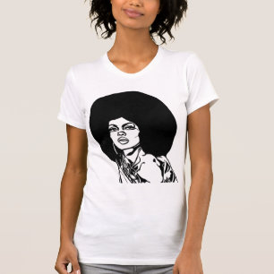 Camiseta bellas mujeres africanas se enfrentan al pop abstr
