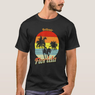 Camiseta Belleair Florida Retro Tropical Palm Trees Vacatio