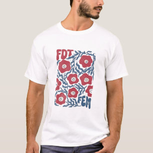 Camiseta Bellelement Boho Style Floral FDT Anti Trump