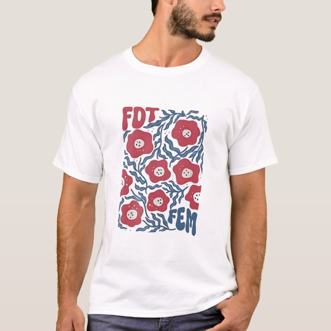 Camiseta Bellelement Boho Style Floral FDT Anti Trump (Anverso)