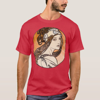 Camiseta Belleza Art Nouveau de vidrio manchado