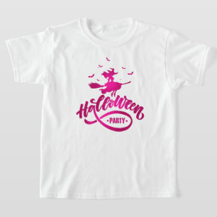 Camiseta Belleza Bruja Flying Broom Feliz Halloween