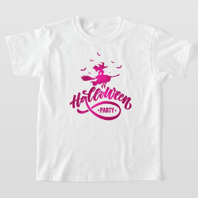 Camiseta Belleza Bruja Flying Broom Feliz Halloween (Distribución)