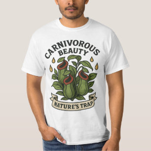 Camiseta Belleza Carnívora Planta de Jarra Trampa de la Nat