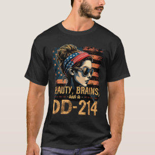 Camiseta Belleza Cerebros y un diseño de orgullo de veteran