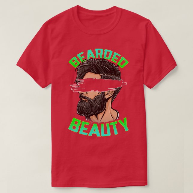 Camiseta Belleza con barba Crecimiento del pelo facial Homb (Diseño del anverso)