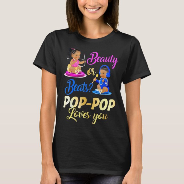 Camiseta Belleza Cuta O Golpear Al Pop-Pop Te Ama - Género  (Anverso)