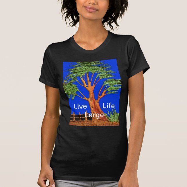 Camiseta Belleza de Acacia en África: Serenidad Serengeti. (Anverso)