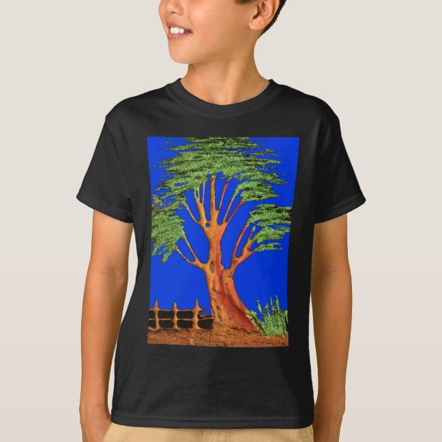 Camiseta Belleza de Acacia en África: Serenidad Serengeti. (Anverso)