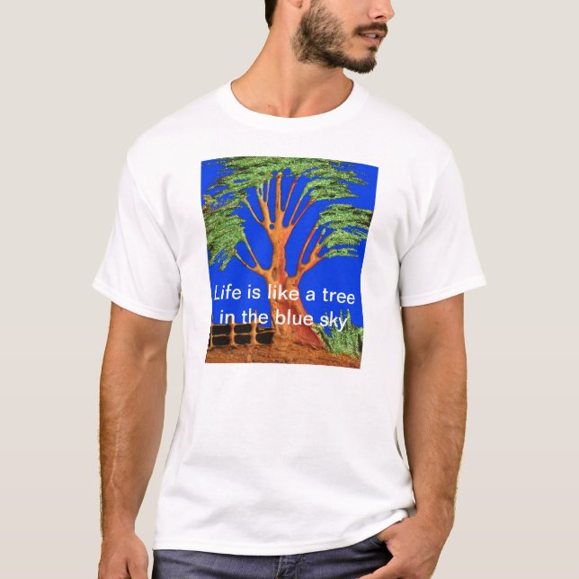 Camiseta Belleza de Acacia en África: Serenidad Serengeti. (Anverso)