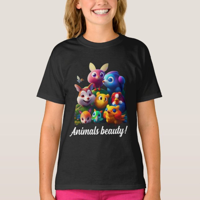 Camiseta Belleza de animales (Anverso)