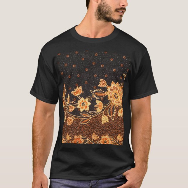 Camiseta Belleza de arte batik indonesio malasio (Anverso)