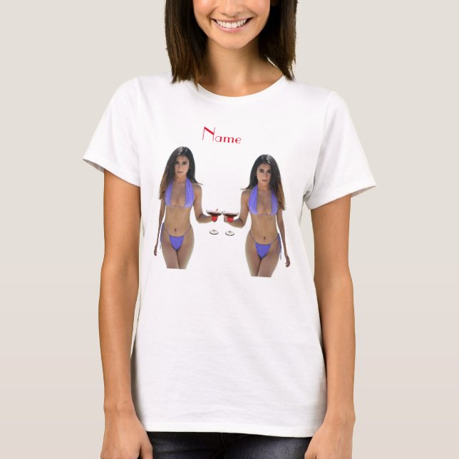 Camiseta Belleza de bikini de pelo negro Thunder_Cove (Anverso)