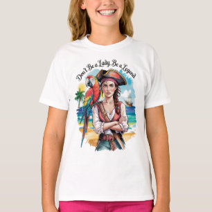 Camiseta Belleza De Bucanero Pirata Femenino En El Cubierta