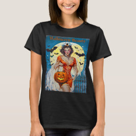 Camiseta Belleza de Halloween - Pintura retro