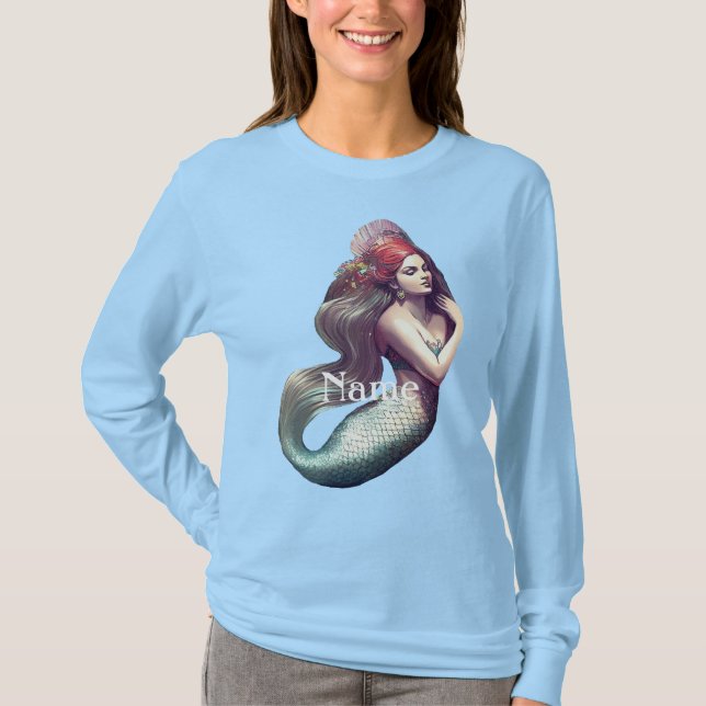 Camiseta Belleza de la sirena pelirroja Thunder_Cove (Anverso)