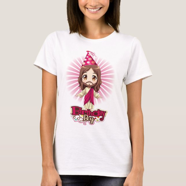 Camiseta Belleza de las mujeres del muchacho del cumpleaños (Anverso)