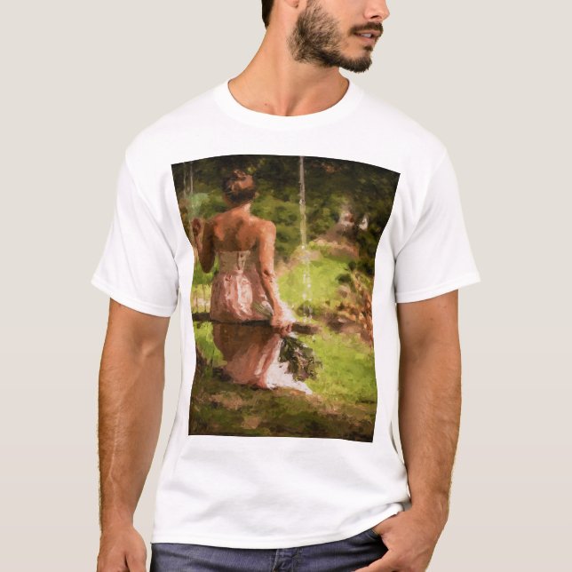 Camiseta belleza del arte de pintura al óleo (Anverso)