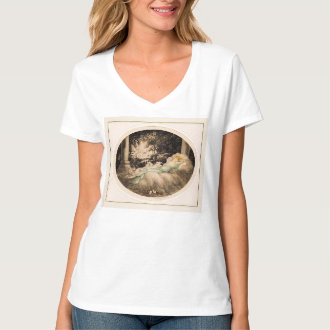Camiseta Belleza durmiente de Louis Icart (Anverso)