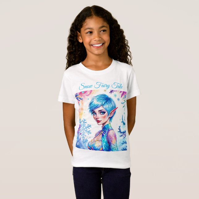 Camiseta Belleza elfo de invierno encantado helado arte rei (Anverso completo)