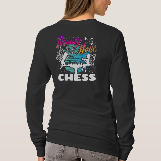 Camiseta Belleza en movimiento - jugador de ajedrez Chicas (Reverso)