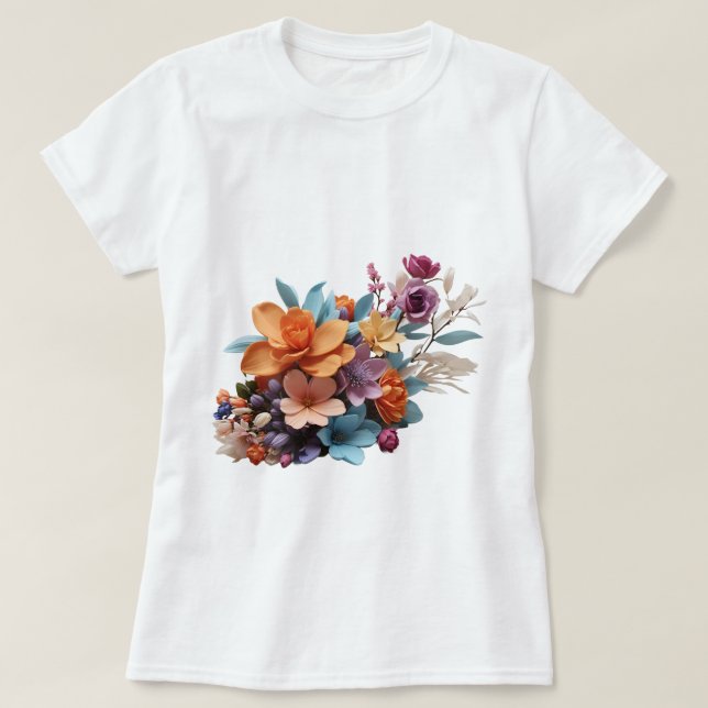 Camiseta Belleza floreciente (Diseño del anverso)