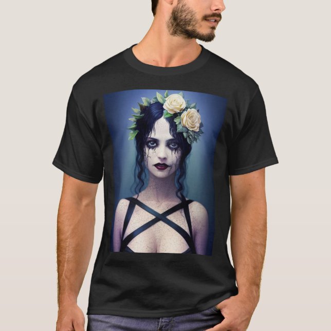 Camiseta Belleza gótica de porcelana rajada (Anverso)