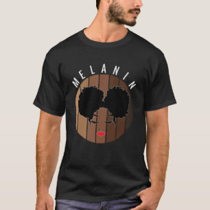 Camiseta Belleza melanina en negro estilo Po negro de Pom P