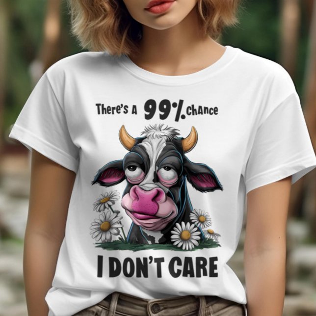 Camiseta Belleza monocroma: una vaca negra y blanca con un  (Subido por el creador)