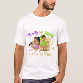 Camiseta Belleza o Ritmos Revelación de género púrpura verd