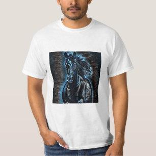 Camiseta Belleza Occidental Wild Mustang Blue Tones