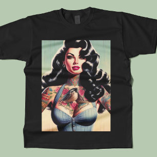 Camiseta Belleza retro Tattooed Pin up
