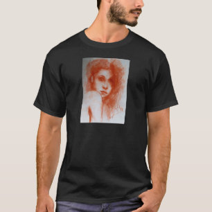 Camiseta BELLEZA ROMÁNTICA / Retrato femenino en Sepia Brow