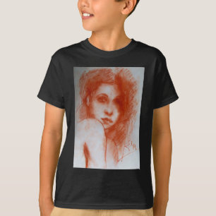 Camiseta BELLEZA ROMÁNTICA / Retrato femenino en Sepia Brow