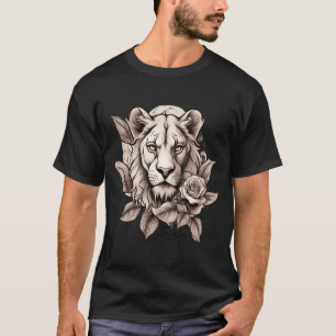 Camiseta Belleza salvaje: diseño de tatuaje de Rosa de la l